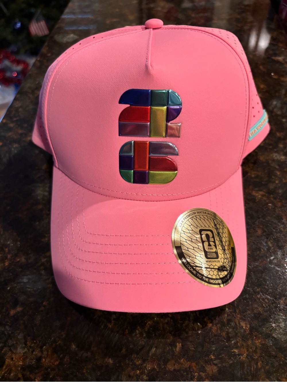 FIFA World Cup 2026 Pink C3-R Premium Water Resistant Cap NWT Official Licensed